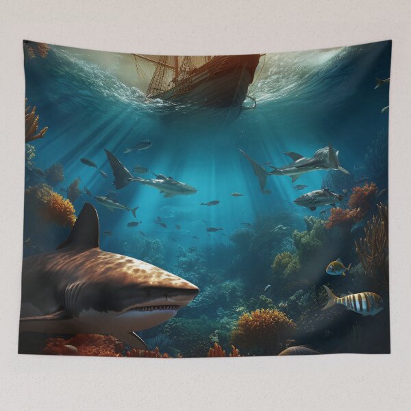 Item preview, Ship and underwater life 3 designed and sold by Art by Lilia.
