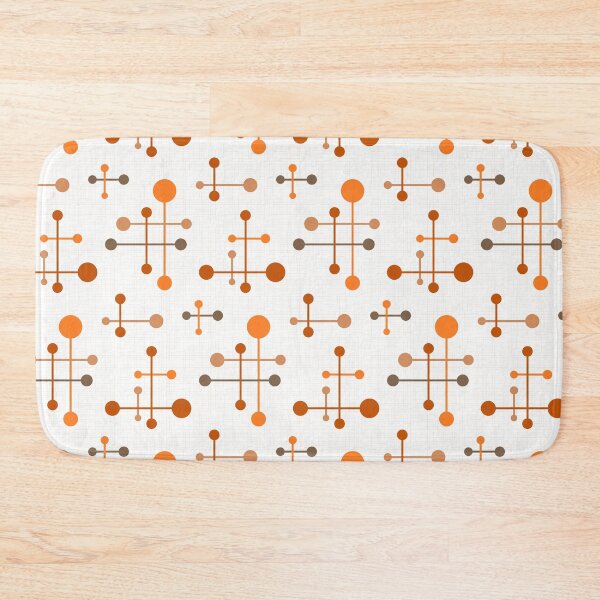 Item preview, Mid Century Atomic Age Pattern 36 Orange, Brown designed and sold by trdstudio.