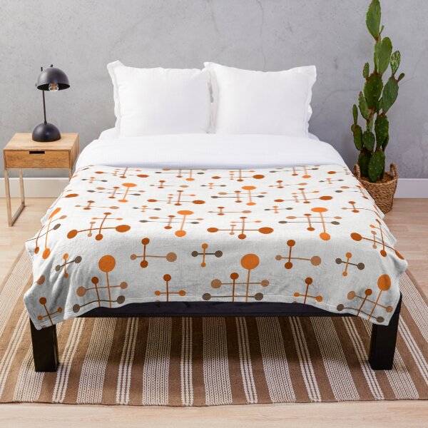 Item preview, Mid Century Atomic Age Pattern 36 Orange, Brown designed and sold by trdstudio.