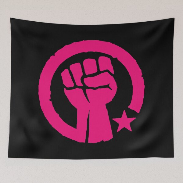 Aperçu de l'œuvre Poing socialiste rose vif créée et vendue par Thelittlelord.