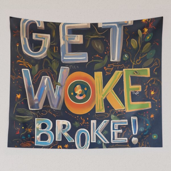 Item preview, Get WOKE go broke designed and sold by Lefteris Betsis.
