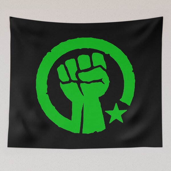 Aperçu de l'œuvre Poing socialiste vert créée et vendue par Thelittlelord.
