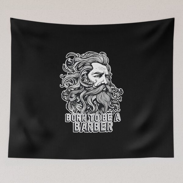 Item preview, Beard longhair man Born to be a barber designed and sold by AngelinaBezm.