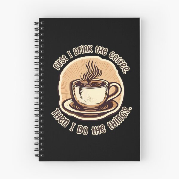 Item preview, First I Drink The Coffee Retro Style designed and sold by DafraDesign.