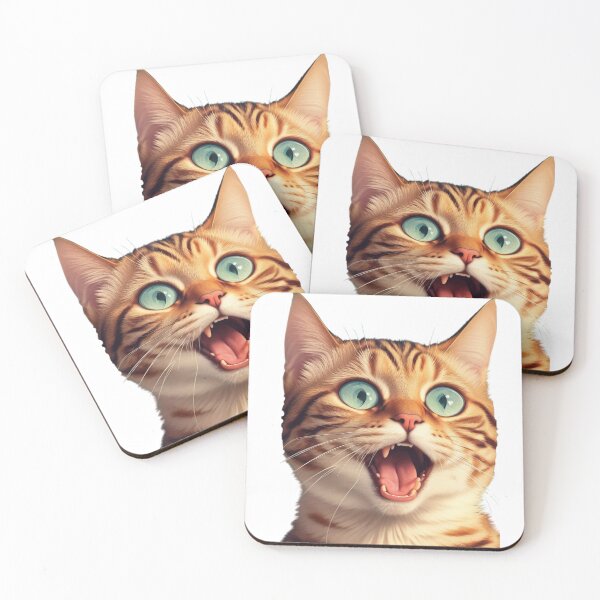 Item preview, SurprisedCat Funny T-Shirt for men, women and kids designed and sold by Nokart.