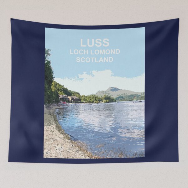 Item preview, Luss Loch Lomond Scotland Scottish Travel location poster designed and sold by BarbaraGlebska.