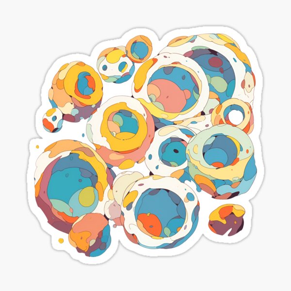 Vivid Color Patterns Stickers for Sale