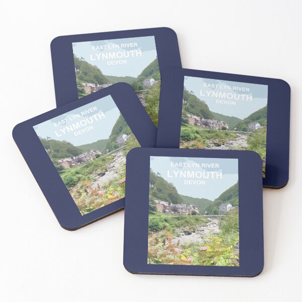 Item preview, Lynmouth Devon gift Travel location poster designed and sold by BarbaraGlebska.
