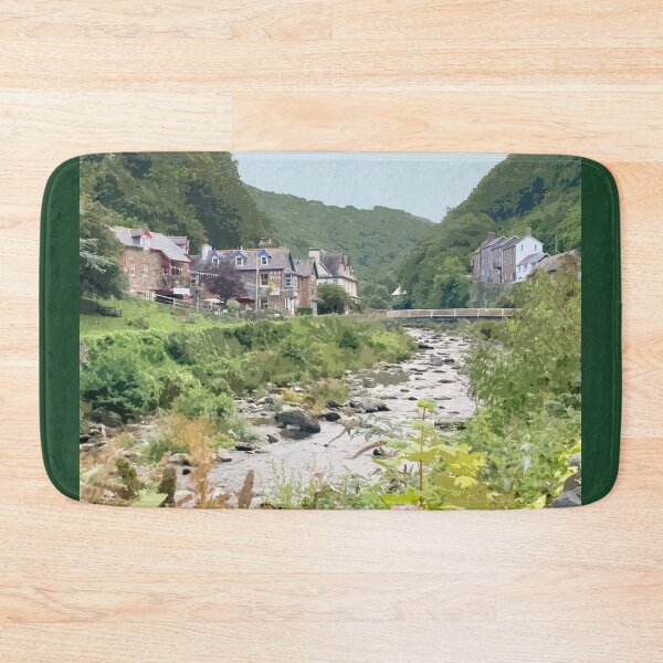 Item preview, Lynmouth Devon gift Travel location poster designed and sold by BarbaraGlebska.