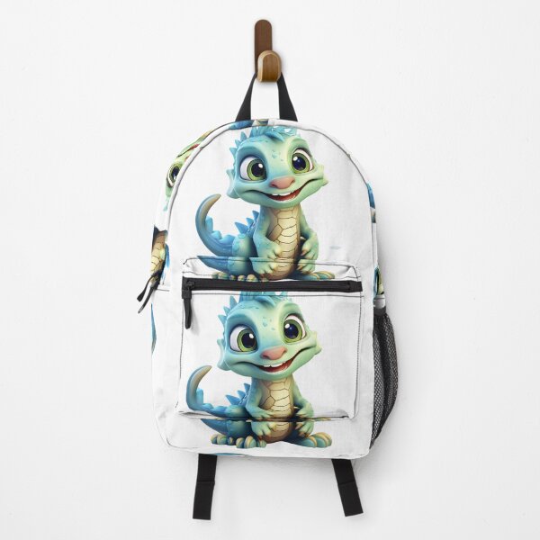 Item preview, Cartoon of very cute baby dragon in light azure designed and sold by AI-Only Creations.