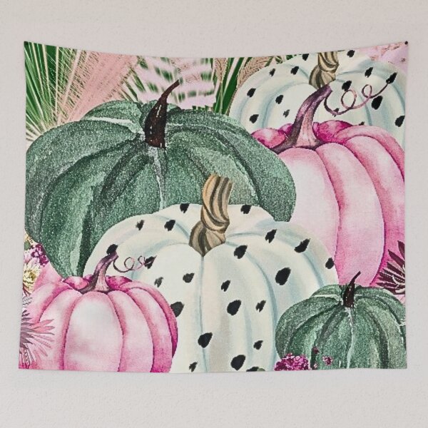 Item preview, Cottagecore Pink Pumpkins  designed and sold by RachelRebel.
