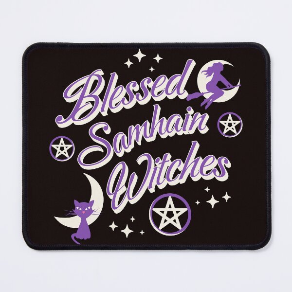 Item preview, Blessed Samhain Witches Cute Funny Celtic Halloween Design - Purple Version designed and sold by Sarah Wainwright.