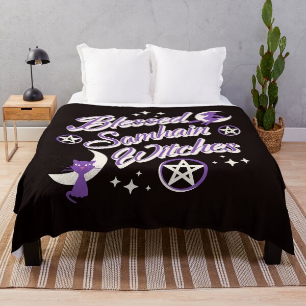 Item preview, Blessed Samhain Witches Cute Funny Celtic Halloween Design - Purple Version designed and sold by Sarah Wainwright.