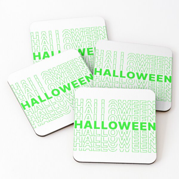 Item preview, Halloween Green Simple Text Design by ZeesDesign on Redbubble designed and sold by ZEESDESIGN.