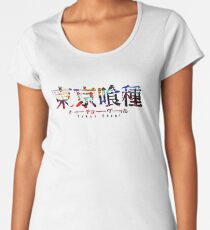 Camiseta premium de cuello ancho Logotipo de Tokyo Ghoul Color Splash