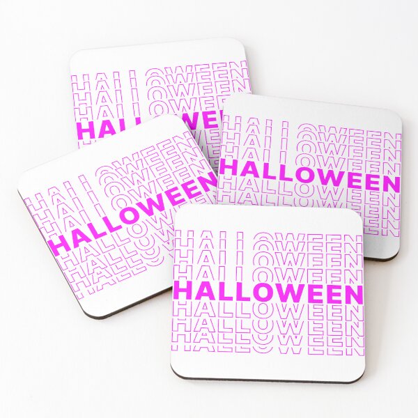 Item preview, Copy of Halloween Pink Simple Text Design by ZeesDesign on Redbubble designed and sold by ZEESDESIGN.