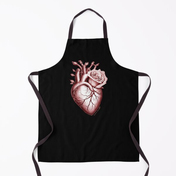 Item preview, Anatomical heart with flowers roses MAGENTA professional design designed and sold by LessStressNerd.