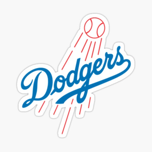 Los Angeles Dodgers Sticker Dodger blue Emoji Baseball, Los