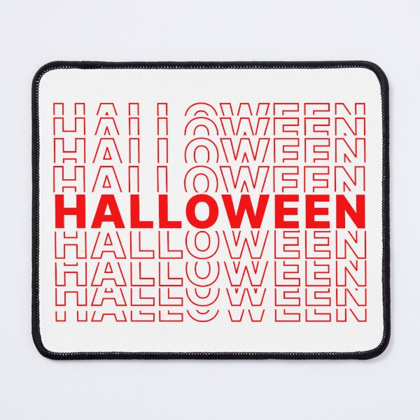 Item preview, Halloween Red Simple Text Design by ZeesDesign on Redbubble designed and sold by ZEESDESIGN.