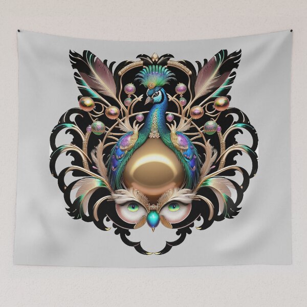 Item preview, Majestic Peacock with Decorative Feathers Art  designed and sold by artelligens.