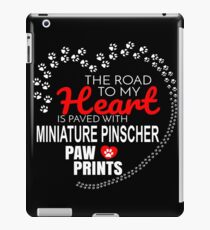 The Road To My Heart Is Paved With Miniature Pinscher Paw Prints - Gift For Passionate Miniature Pinscher Dog Owners iPad Case/Skin