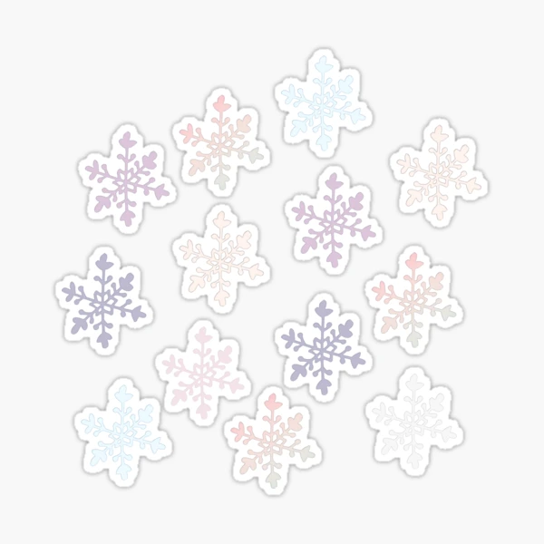 Aesthetic snowflakes pack  Sticker for Sale by Eternallykawaii