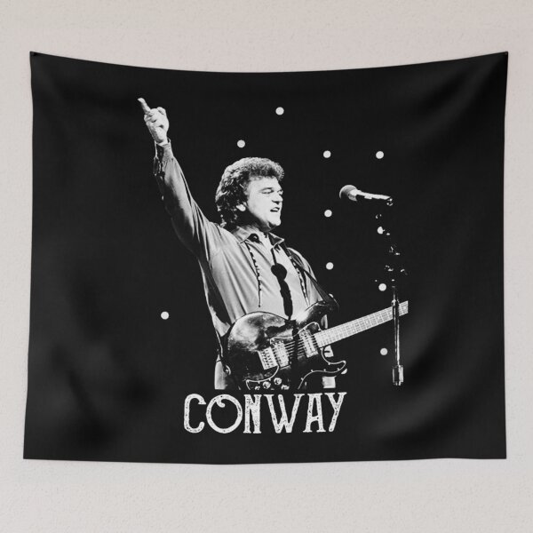 Item preview, Conway music Twitty - White Stencil  (1) designed and sold by ExRossFashio.