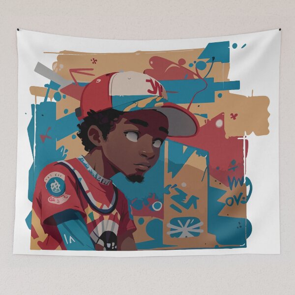 Item preview, Black Kid in front of Graffiti Wall designed and sold by execc.