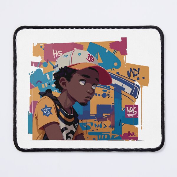 Item preview, Black Kid in front of Graffiti Background designed and sold by execc.