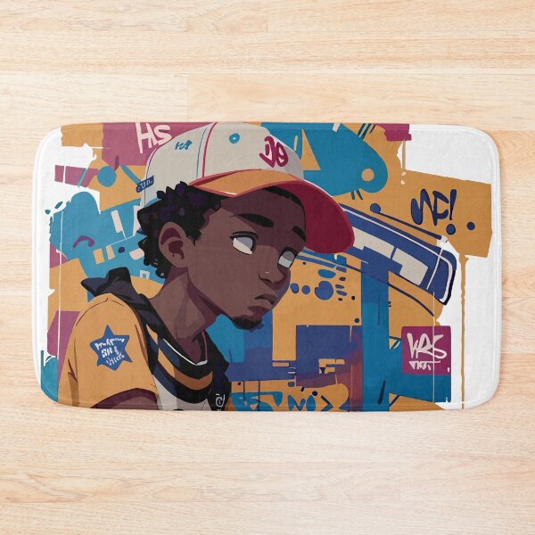 Item preview, Black Kid in front of Graffiti Background designed and sold by execc.