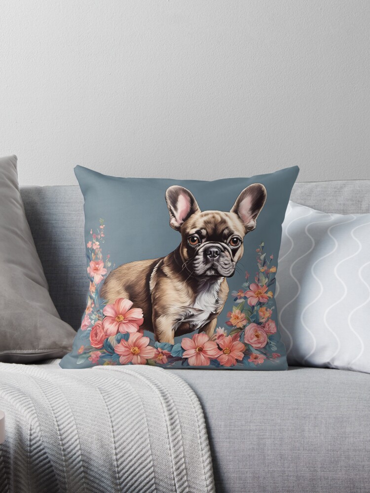 French bulldog outlet throw pillow