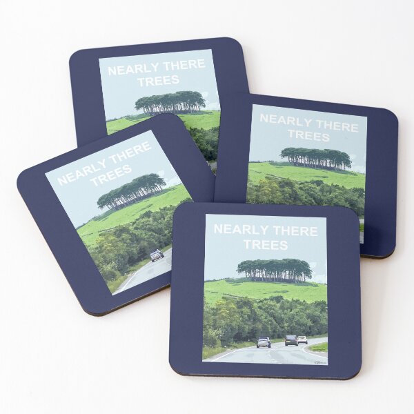 Item preview, Nearly There Trees Cornwall. Cornish gift Kernow Travel location poster designed and sold by BarbaraGlebska.