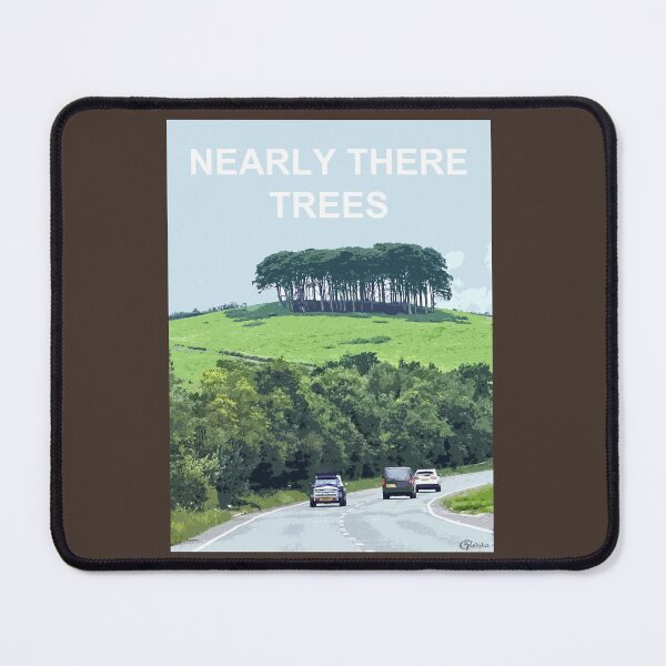 Item preview, Nearly There Trees Cornwall.  Cornish gift Kernow Travel location poster designed and sold by BarbaraGlebska.