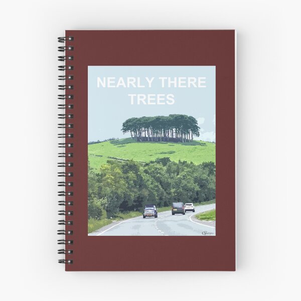 Item preview, Nearly There Trees Cornwall.  Cornish gift Kernow Travel location poster designed and sold by BarbaraGlebska.