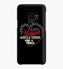The Road To My Heart Is Paved With Norfolk Terrier Paw Prints - Gift For Passionate Norfolk Terrier Dog Owners Case/Skin for Samsung Galaxy