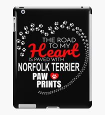 The Road To My Heart Is Paved With Norfolk Terrier Paw Prints - Gift For Passionate Norfolk Terrier Dog Owners iPad Case/Skin