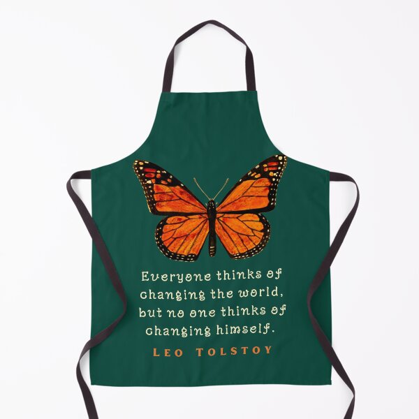 Item preview, Leo Tolstoy quote: Everyone thinks of changing the world, but no one thinks of changing himself. designed and sold by artbleed.