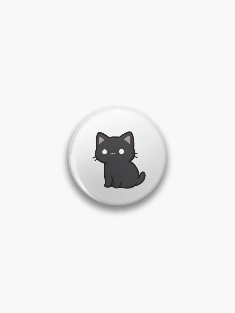 Black Kawaii Cute Anime Cat Sticker for Sale by Darcekar