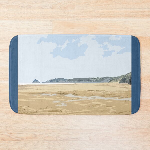 Item preview, Perran Sands Perranporth Cornwall. Cornish gift Kernow Travel location poster, St Austell designed and sold by BarbaraGlebska.