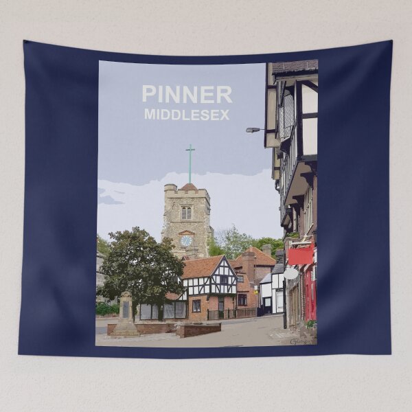 Item preview, Pinner Middlesex.  Travel location poster designed and sold by BarbaraGlebska.