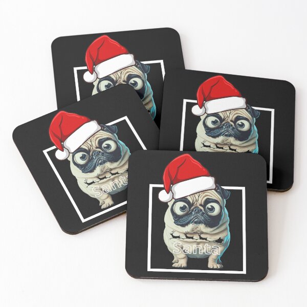Item preview, Pug in santa hat designed and sold by MacLis.