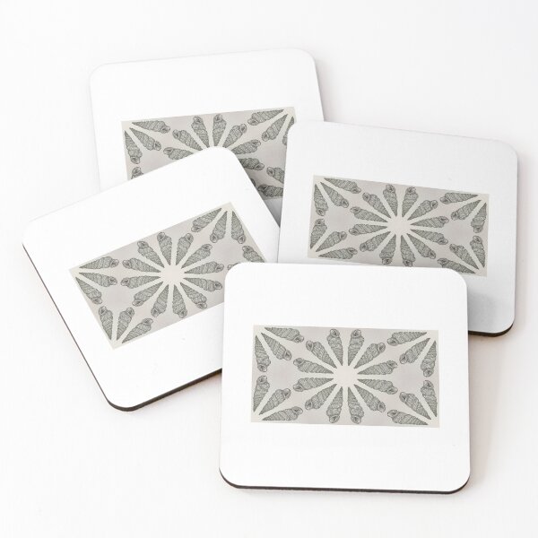 Item preview, Sea shell drawing circle pattern designed and sold by RedFinchDesigns.