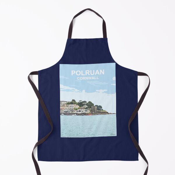 Item preview, Polruan River Fowey Cornwall. Cornish gift Kernow Travel location poster, St Austell designed and sold by BarbaraGlebska.
