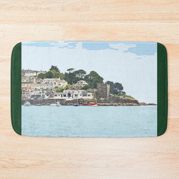Item preview, Polruan River Fowey Cornwall. Cornish gift Kernow Travel location poster, St Austell designed and sold by BarbaraGlebska.