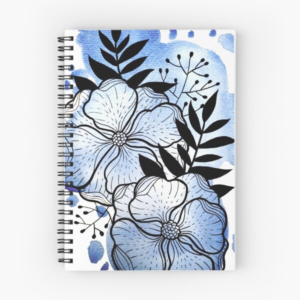Item preview, Flores De Acuarela Azul Oscuro Duda designed and sold by BEATRIZKOBORI.