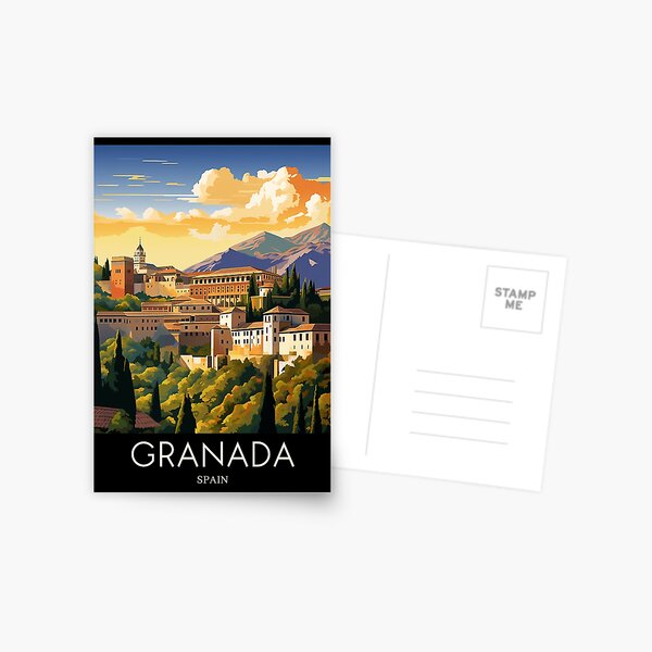 Item preview, A Pop Art Travel Print of Granada - Spain  designed and sold by StudioRedKoala.