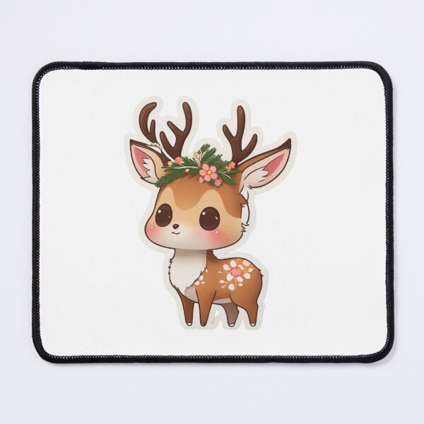 Item preview, Clipart of a floral kawaii deer. designed and sold by Vegasstickers.