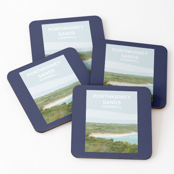 Item preview, Porthkidney Sands Cornwall. Cornish gift Kernow Travel location poster designed and sold by BarbaraGlebska.