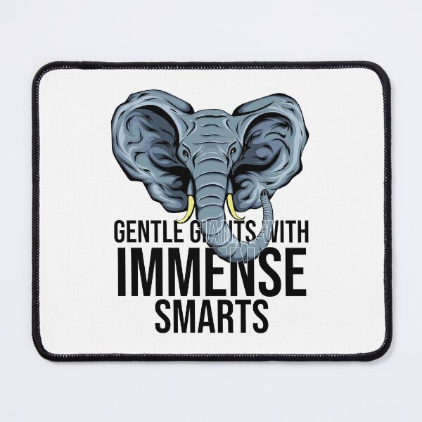 Item preview, Elephant Intelligence Pun | Gentle Giants, Immense Hearts (Smarts) designed and sold by Eddykholokholo.