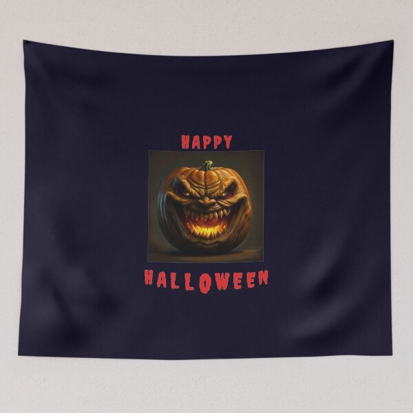Item preview, Happy Halloween evil pumpkin designed and sold by JackFreestone.